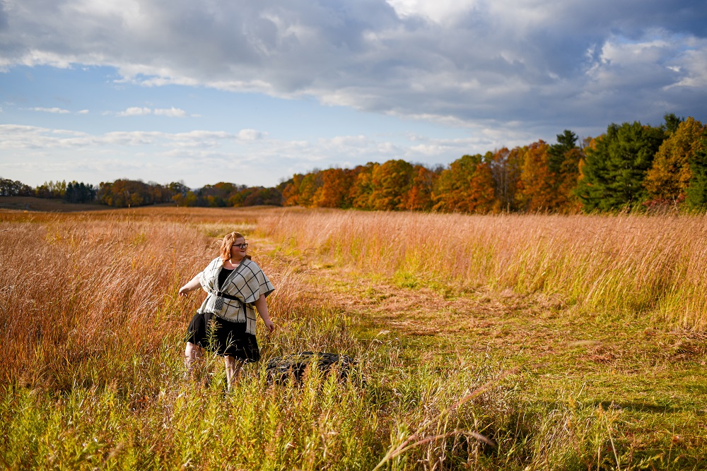 Fall Color Lookbook with Christopher and Banks: plus size autumn outfits from C&B photographed against the changing leaves of fall in northern Michigan. #christopherandbanks #exclusivelycb #fallcolortour #falloutfits #fallcolors #fallstyle #fallfashion