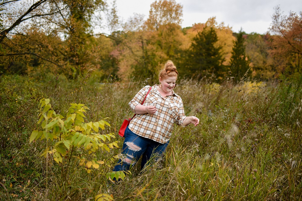 Fall Color Lookbook with Christopher and Banks: plus size autumn outfits from C&B photographed against the changing leaves of fall in northern Michigan. #christopherandbanks #exclusivelycb #fallcolortour #falloutfits #fallcolors #fallstyle #fallfashion