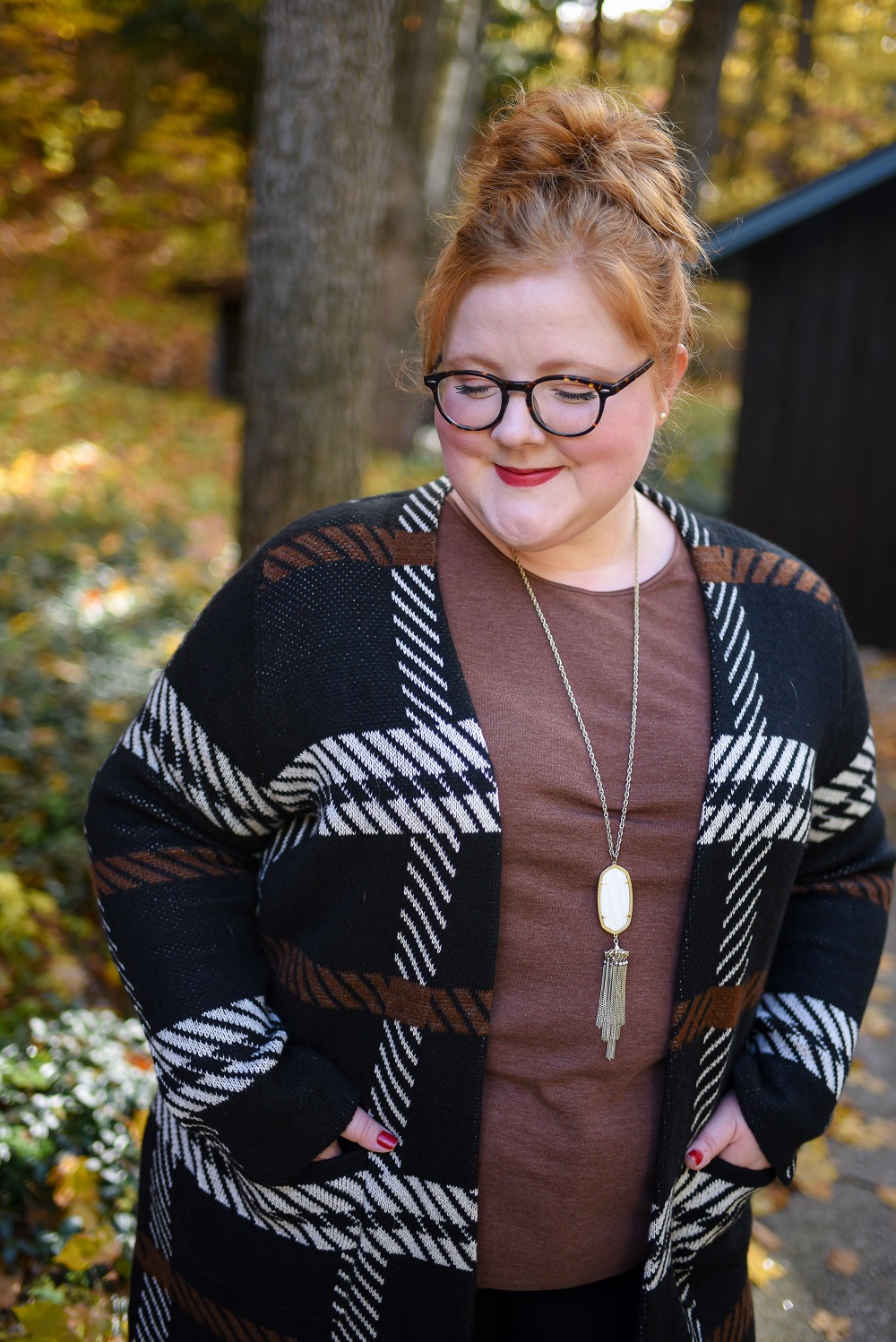 Fall Color Lookbook with Christopher and Banks: plus size autumn outfits from C&B photographed against the changing leaves of fall in northern Michigan. #christopherandbanks #exclusivelycb #fallcolortour #falloutfits #fallcolors #fallstyle #fallfashion
