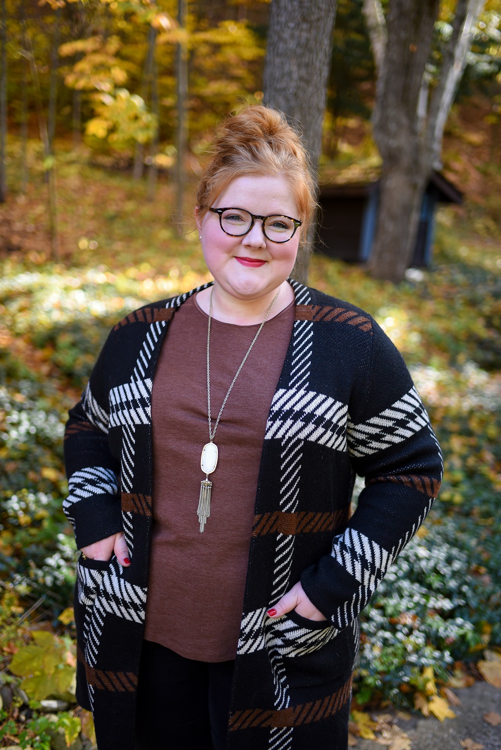 Fall Color Lookbook with Christopher and Banks: plus size autumn outfits from C&B photographed against the changing leaves of fall in northern Michigan. #christopherandbanks #exclusivelycb #fallcolortour #falloutfits #fallcolors #fallstyle #fallfashion