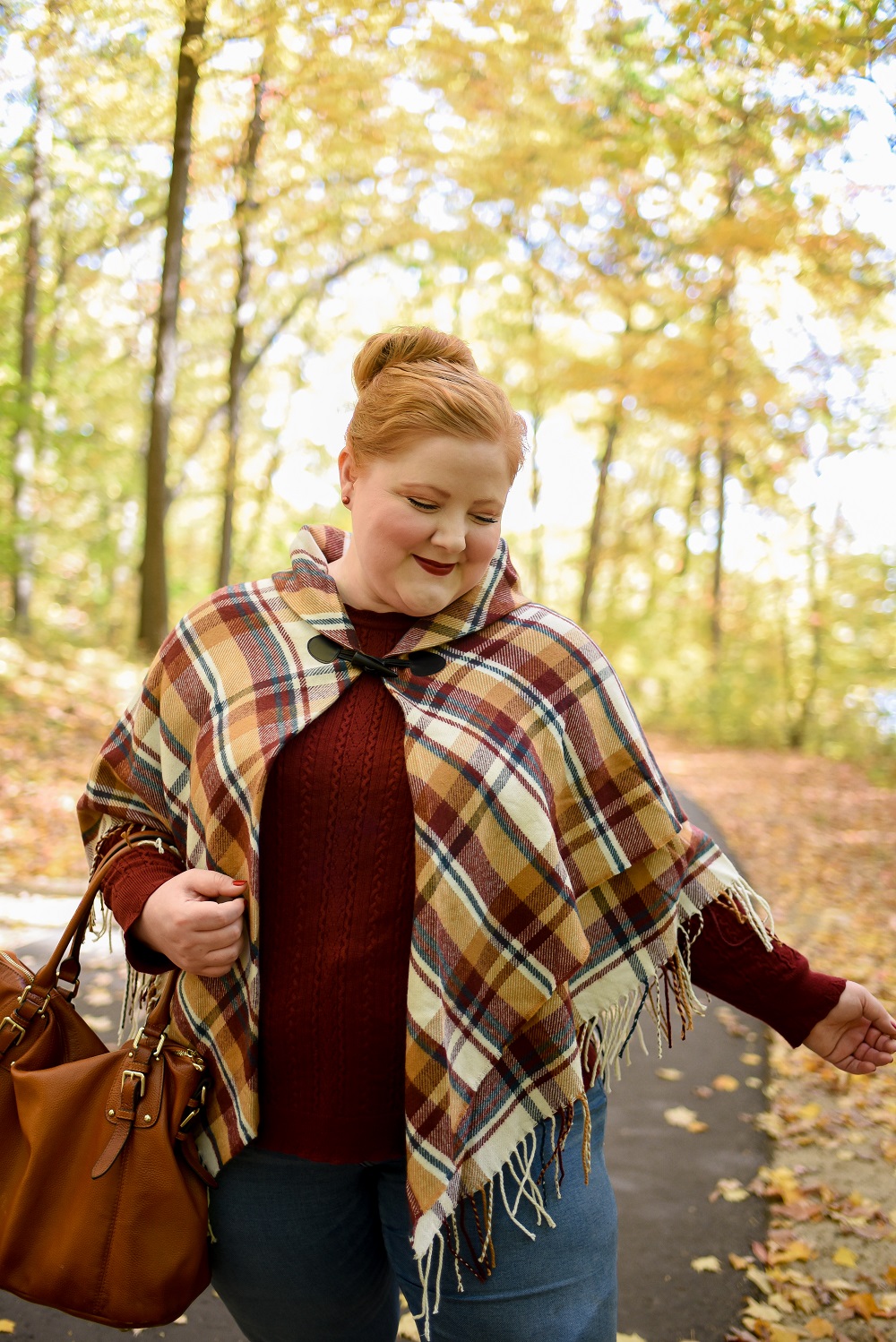 Fall Color Lookbook with Christopher and Banks: plus size autumn outfits from C&B photographed against the changing leaves of fall in northern Michigan. #christopherandbanks #exclusivelycb #fallcolortour #falloutfits #fallcolors #fallstyle #fallfashion