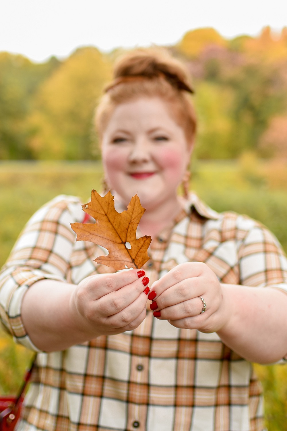 Fall Color Lookbook with Christopher and Banks: plus size autumn outfits from C&B photographed against the changing leaves of fall in northern Michigan. #christopherandbanks #exclusivelycb #fallcolortour #falloutfits #fallcolors #fallstyle #fallfashion