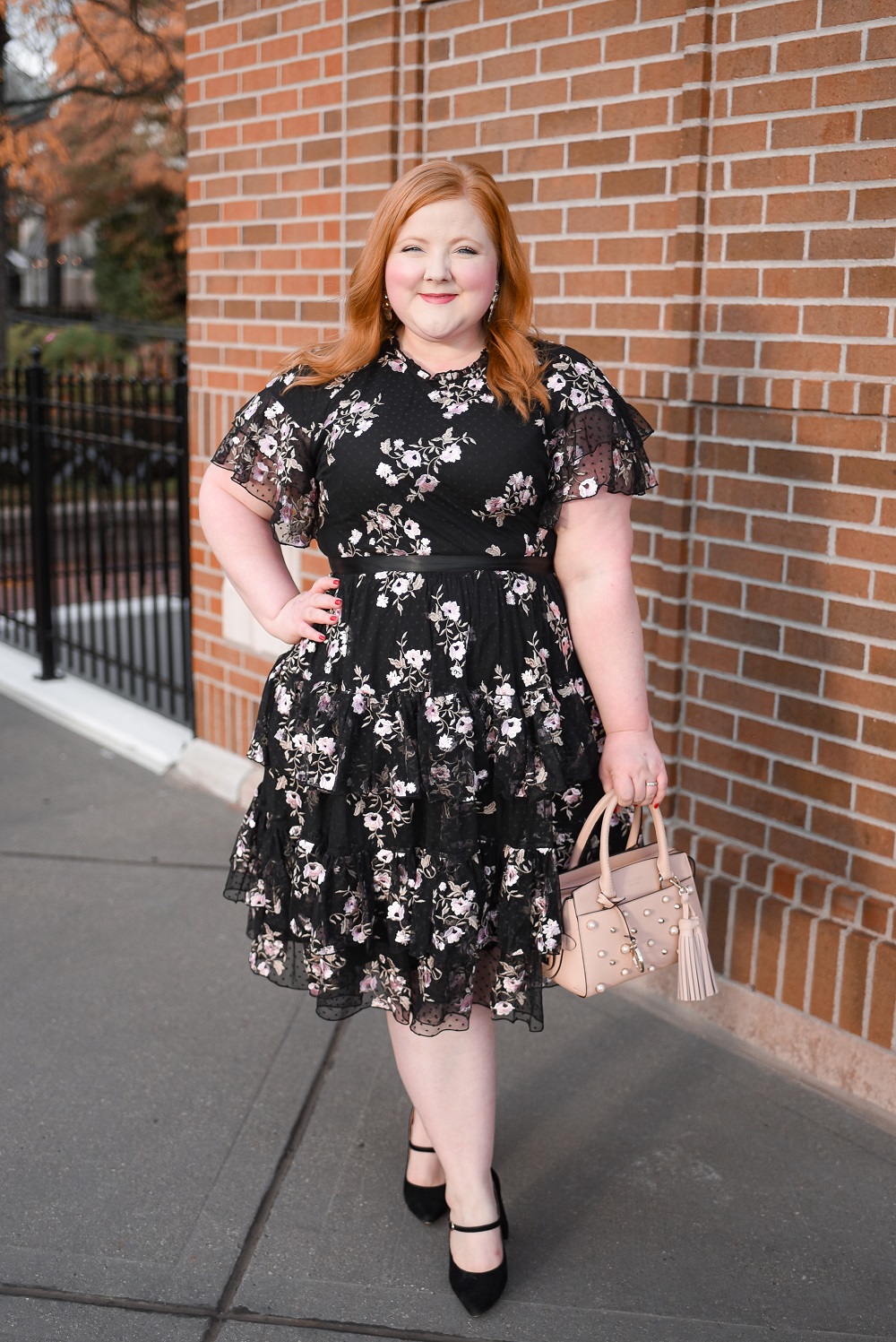 The Rachel Parcell Collection at Nordstrom: a review of the Embroidered Tiered Mesh Dress styled by plus size blogger Liz of With Wonder and Whimsy. #rachelparcellcollection #nordstrom #plussizefashion #plussizestyle #nordygirl