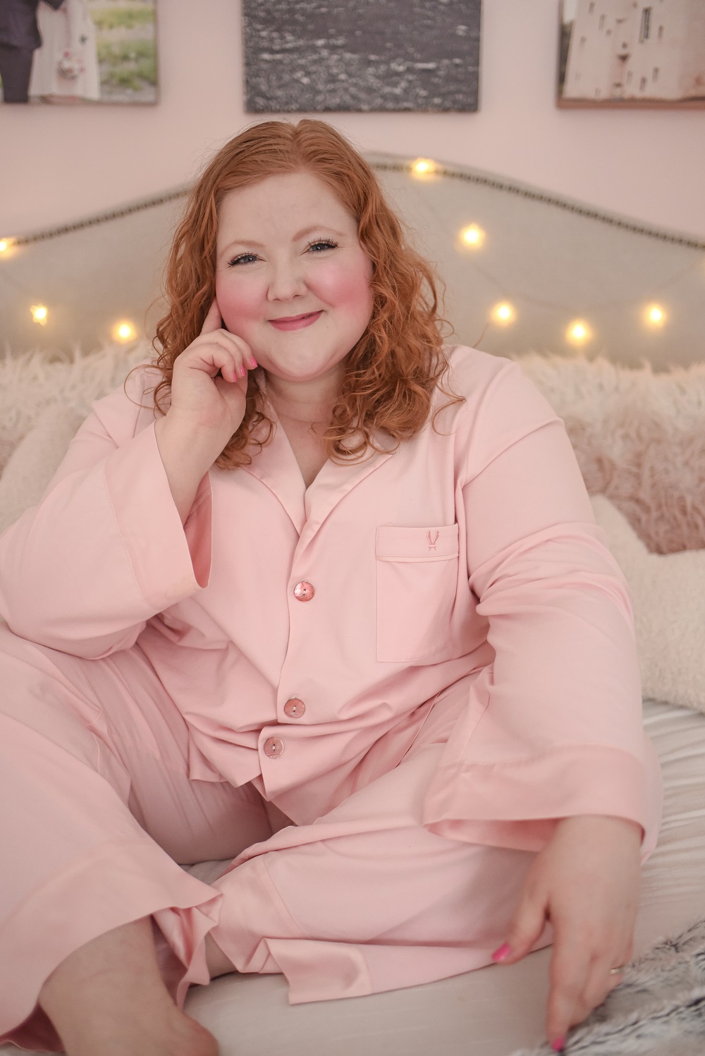Pretty Plus Size Sleepwear: a plus size lookbook of lounge outfits from ELOQUII, Draper James, and Pillotalk. #loungewear #sleepwear #plussizelounge #plussizesleepwear #plussizepajamas