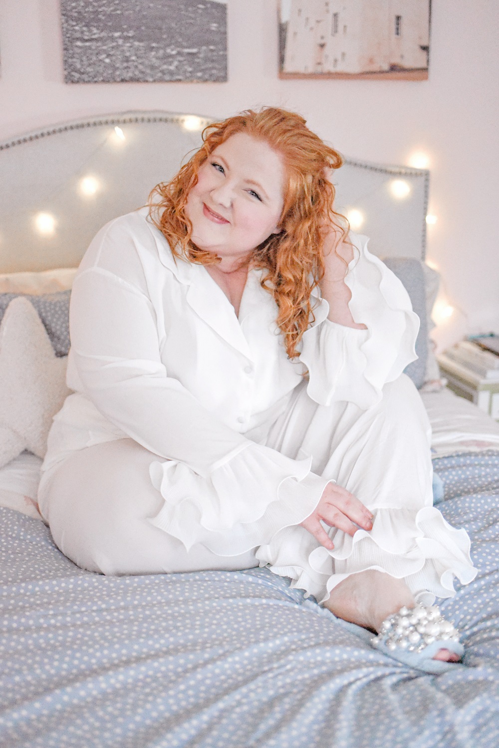Pretty Plus Size Sleepwear: a plus size lookbook of lounge outfits from ELOQUII, Draper James, and Pillotalk. #loungewear #sleepwear #plussizelounge #plussizesleepwear #plussizepajamas