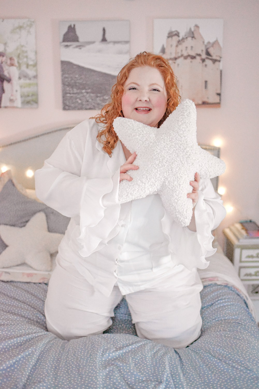 Pretty Plus Size Sleepwear: a plus size lookbook of lounge outfits from ELOQUII, Draper James, and Pillotalk. #loungewear #sleepwear #plussizelounge #plussizesleepwear #plussizepajamas