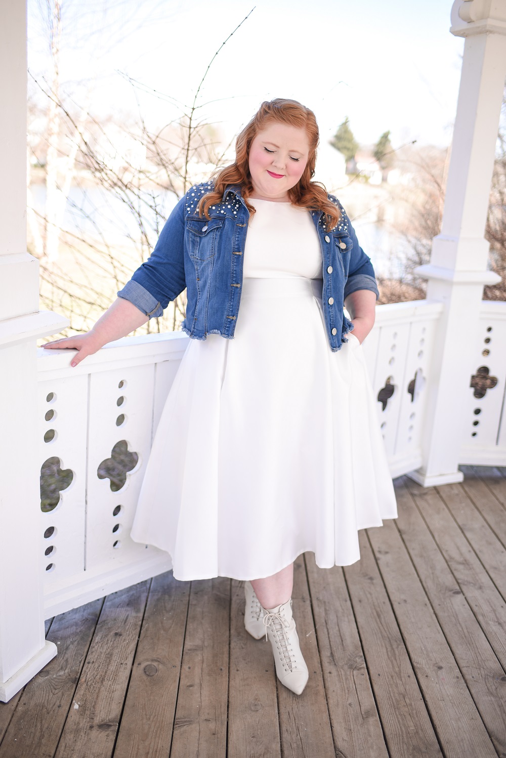 A Little White Dress from Adrianna Papell: a bride's perfect engagement party, bridal shower, rehearsal dinner or farewell brunch dress. #adriannapapell #engagementpartydress #bridalshowerdress #rehearsaldinnerdress #littlewhitedress
