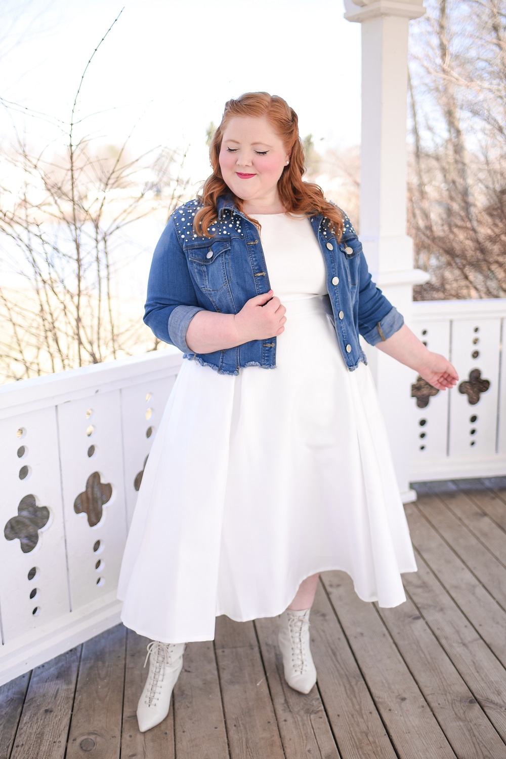 A Little White Dress from Adrianna Papell: a bride's perfect engagement party, bridal shower, rehearsal dinner or farewell brunch dress. #adriannapapell #engagementpartydress #bridalshowerdress #rehearsaldinnerdress #littlewhitedress