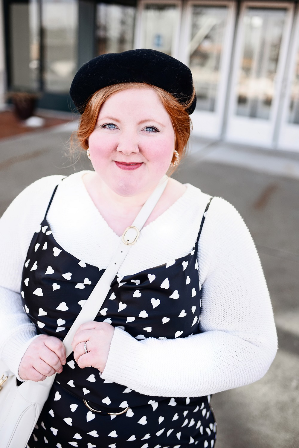 An Outfit for My Next Trip to Paris: a plus size Parisian chic look featuring an ELOQUII dress, true Basque beret, and Gucci Jackie 1961 bag. #guccijackie1961 #plussizefashion #parisianchic
