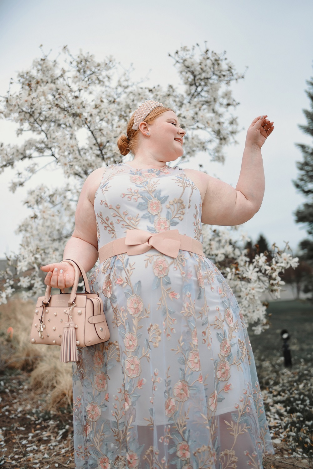 Adrianna Papell Embroidered Floral Dress: shop Adrianna Papell's spring collection (sizes 0-26W) for romantic special occasion dresses. #adriannapapell #springwedding #springdress #springbridesmaid