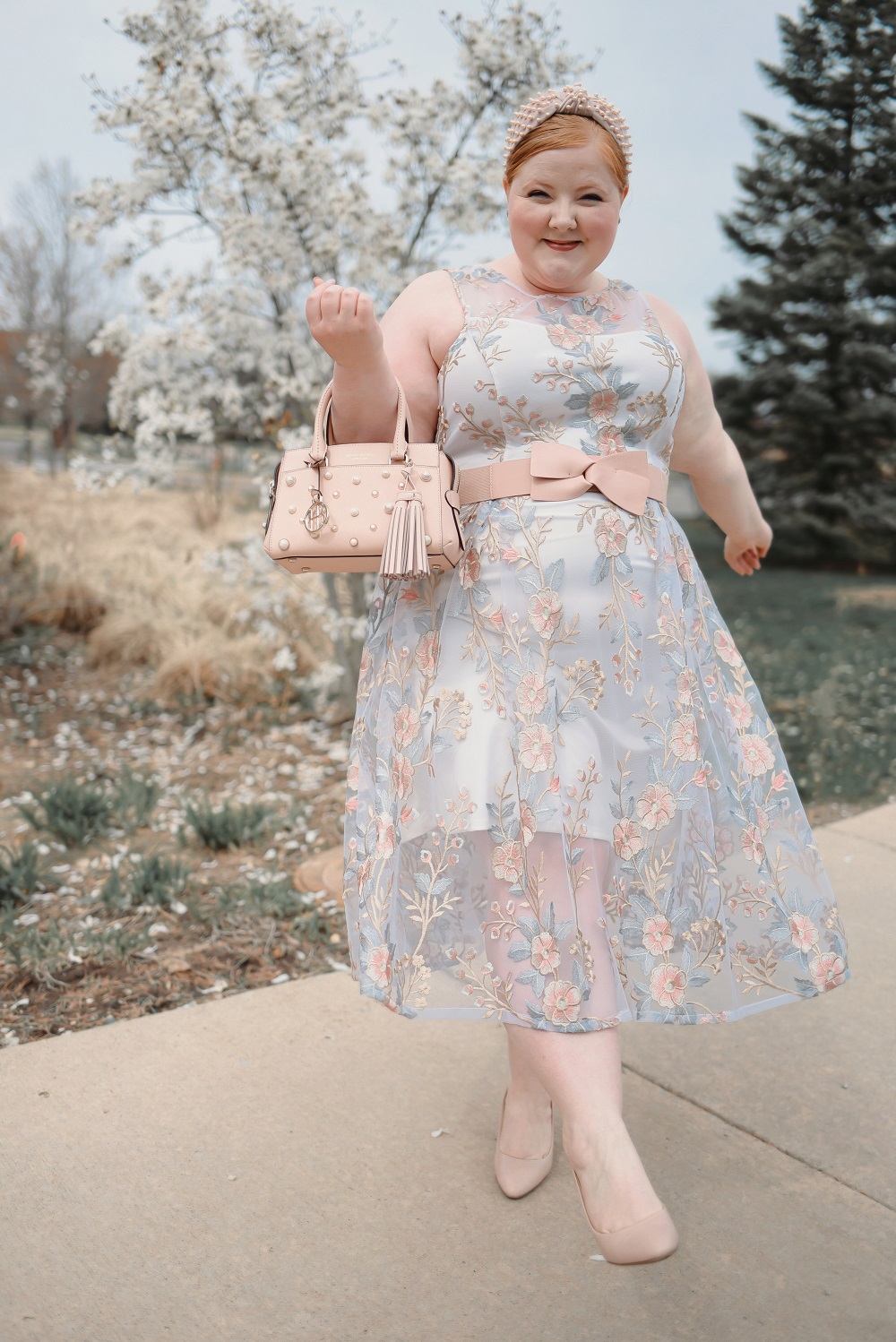 Adrianna Papell Embroidered Floral Dress: shop Adrianna Papell's spring collection (sizes 0-26W) for romantic special occasion dresses. #adriannapapell #springwedding #springdress #springbridesmaid
