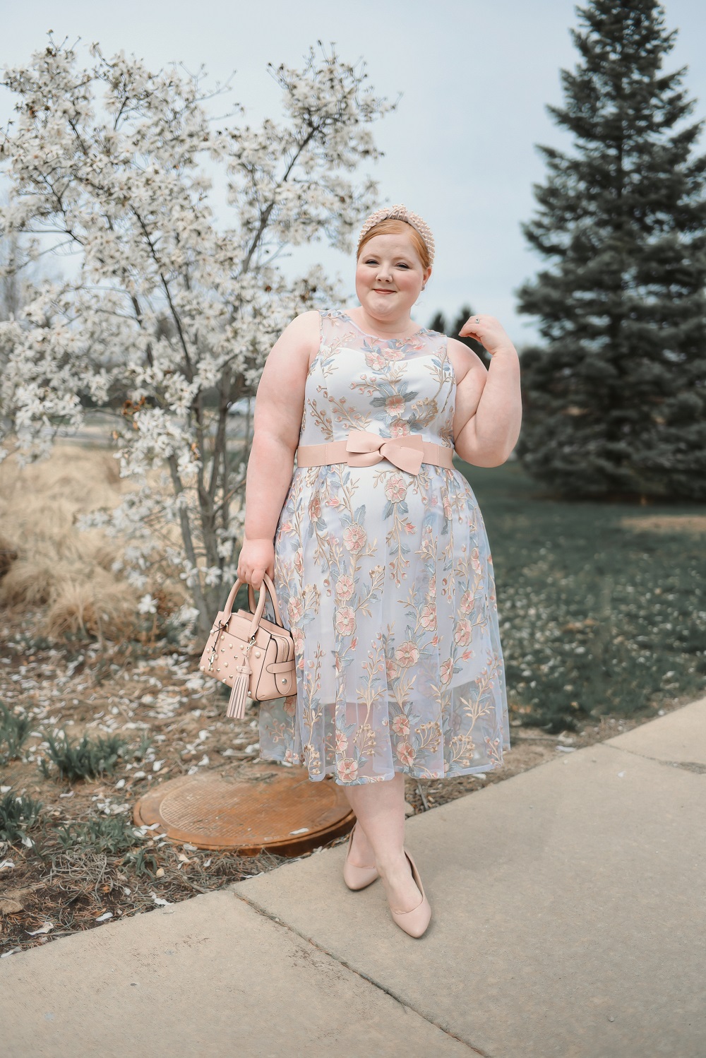 Adrianna Papell Embroidered Floral Dress: shop Adrianna Papell's spring collection (sizes 0-26W) for romantic special occasion dresses. #adriannapapell #springwedding #springdress #springbridesmaid