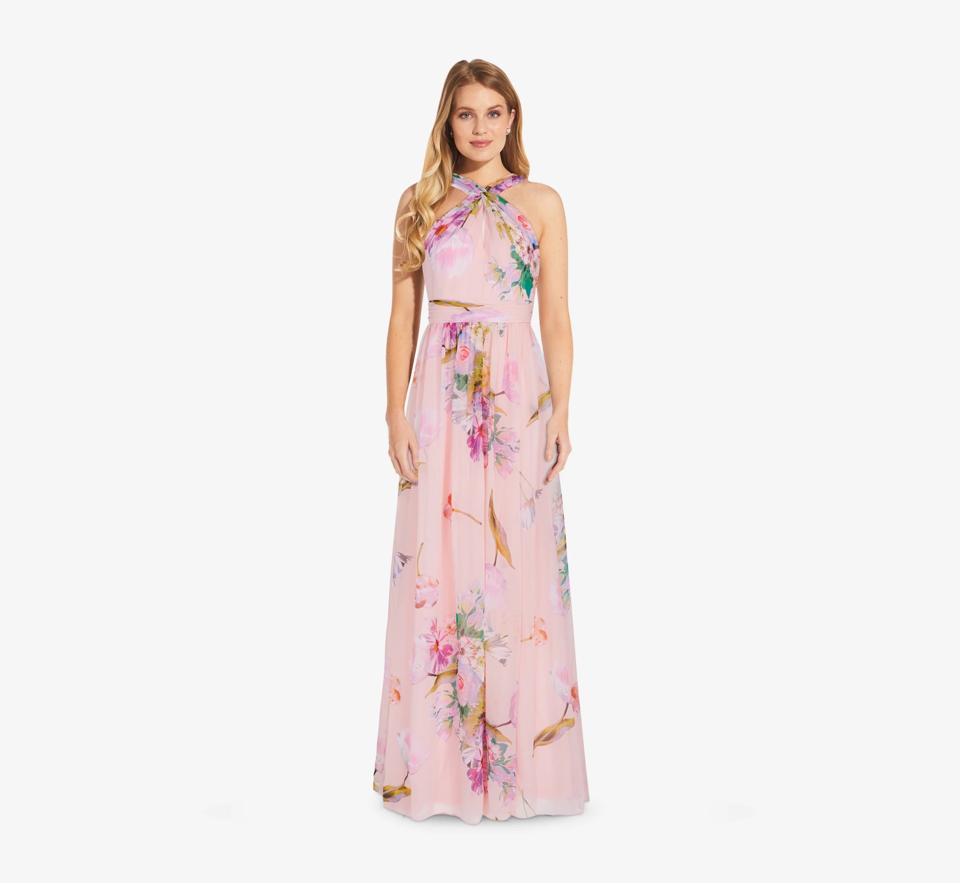 Adrianna Papell Embroidered Floral Dress: shop Adrianna Papell's spring collection (sizes 0-26W) for romantic special occasion dresses. #adriannapapell #springwedding #springdress #springbridesmaid