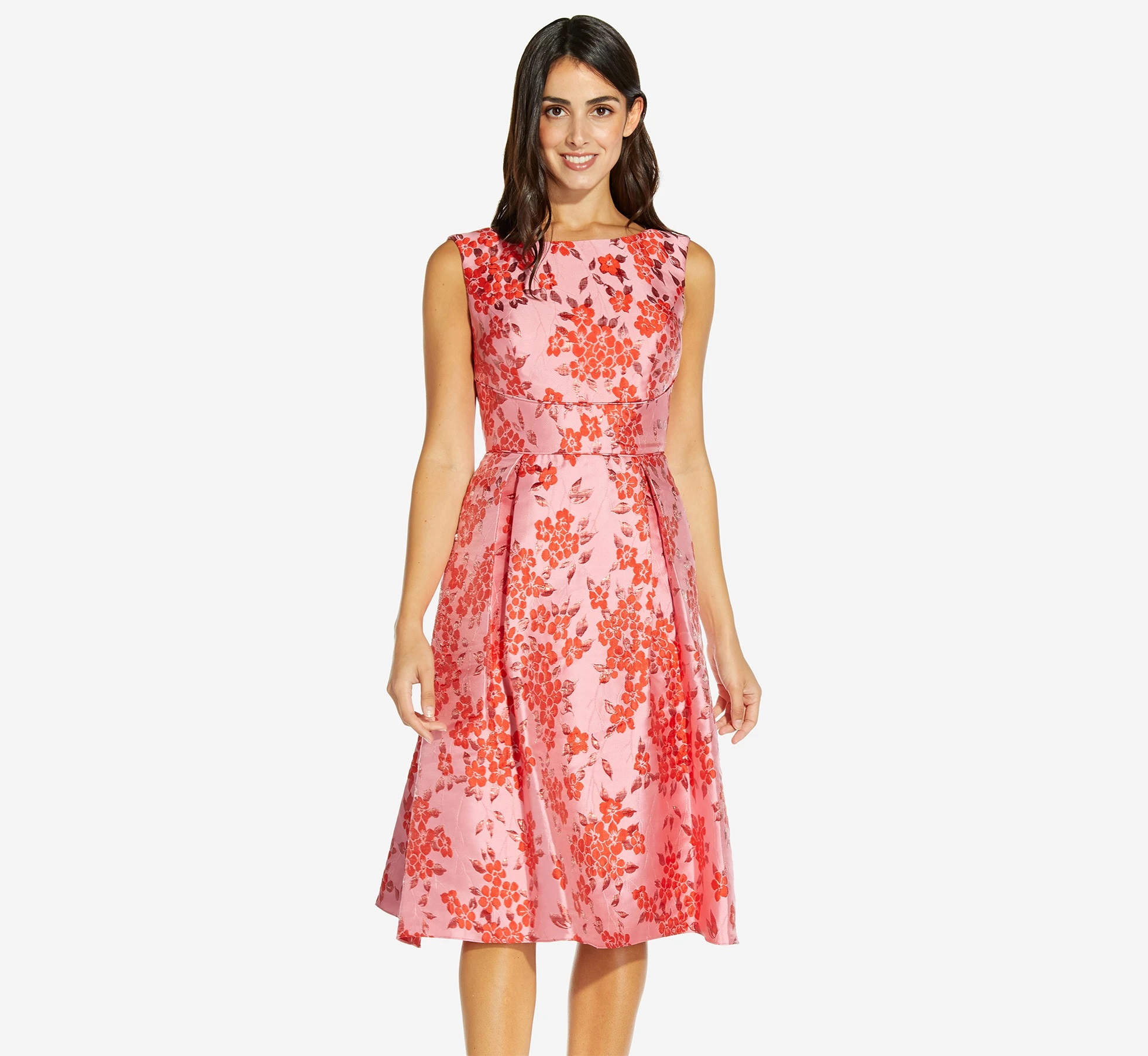 Adrianna Papell Embroidered Floral Dress: shop Adrianna Papell's spring collection (sizes 0-26W) for romantic special occasion dresses. #adriannapapell #springwedding #springdress #springbridesmaid