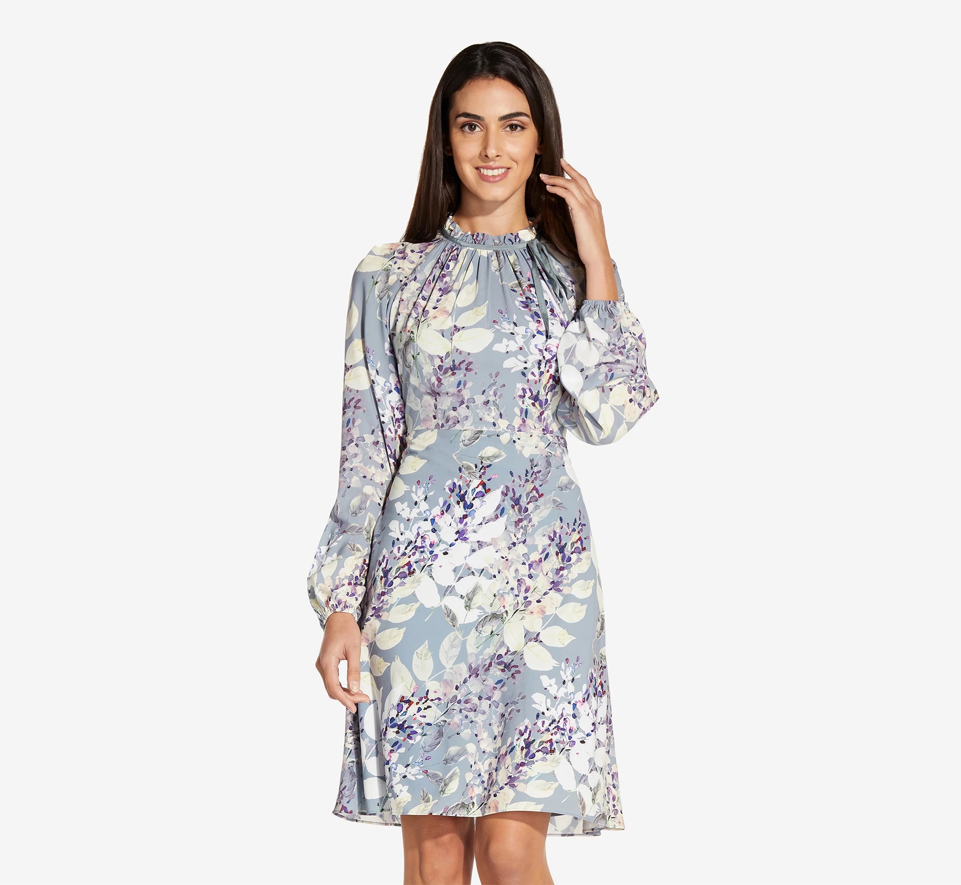 Adrianna Papell Embroidered Floral Dress: shop Adrianna Papell's spring collection (sizes 0-26W) for romantic special occasion dresses. #adriannapapell #springwedding #springdress #springbridesmaid