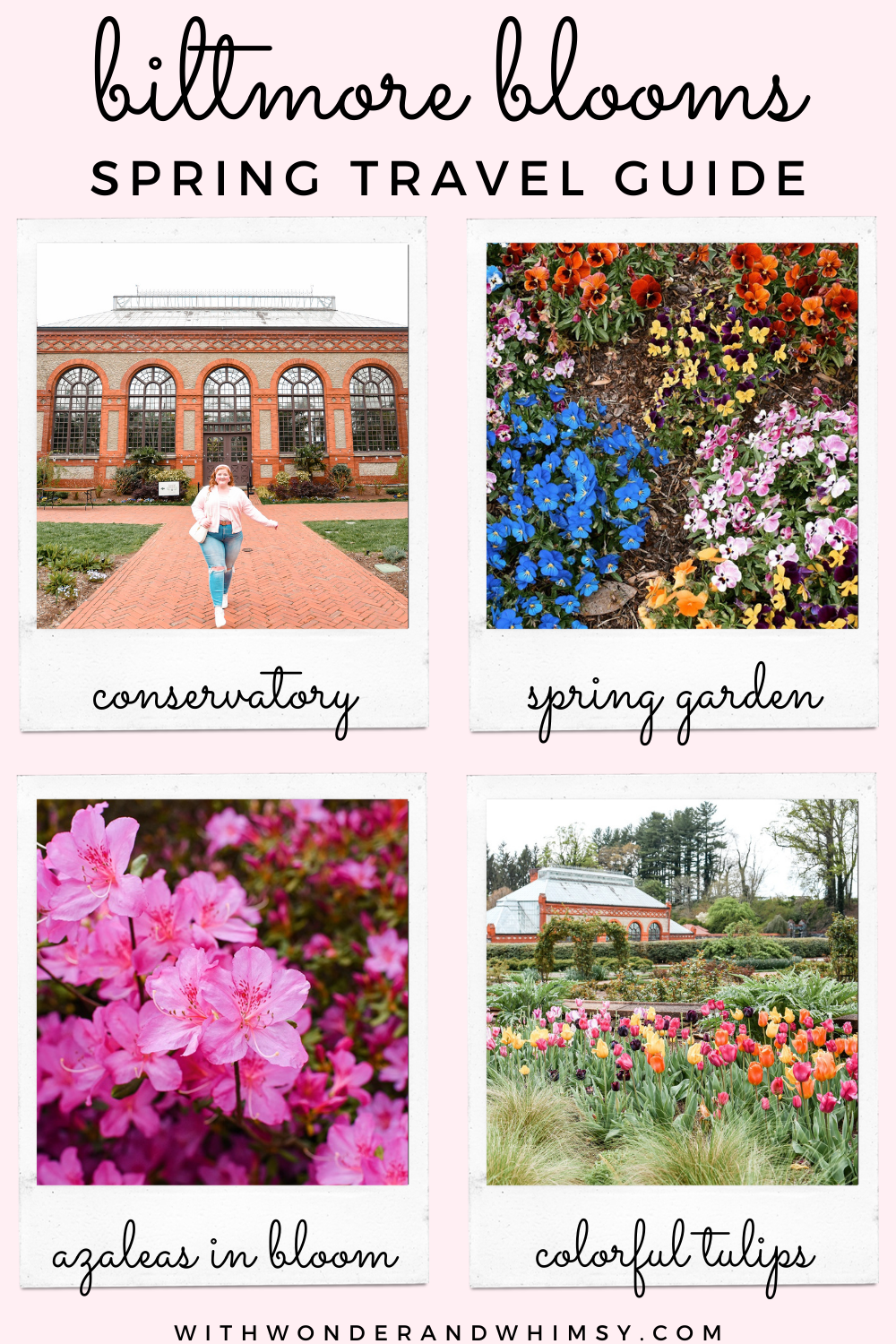 Spring at the Biltmore Estate: a travel guide for the Biltmore's annual Biltmore Blooms flower festival outside Asheville, North Carolina. #biltmoreblooms #biltmoreestate #flowerfestival #visitasheville #plussizetravelblog