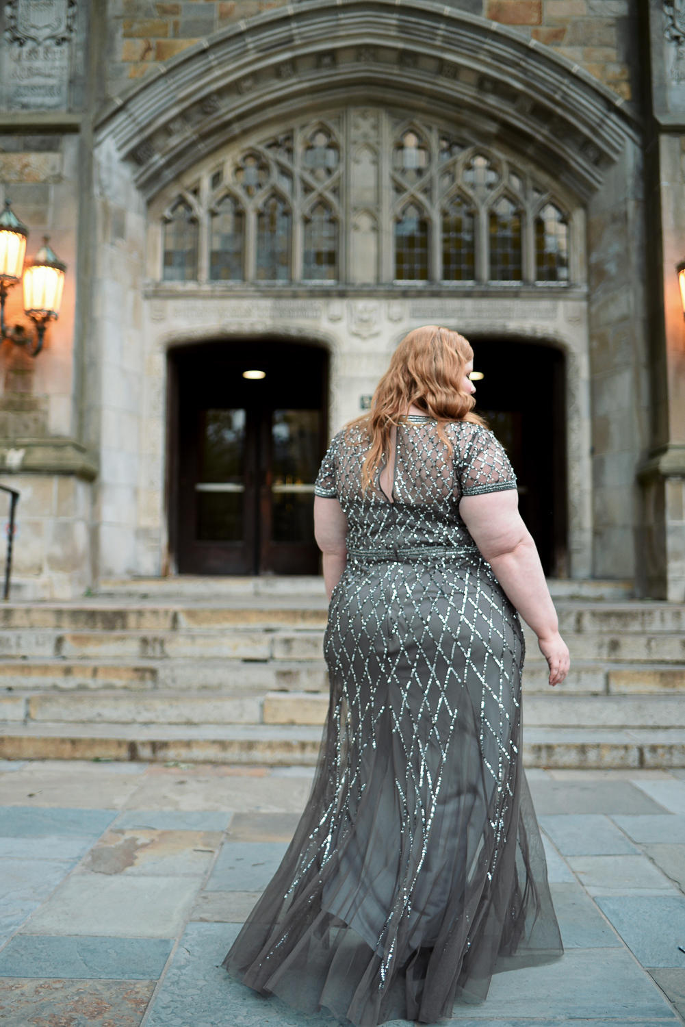 Plus Size Mother of the Bride Dress Review: my June pick from Adrianna Papell is this Cap Sleeve Beaded Gown in Lead. #adriannapapell #adriannapapelldress #motherofthebride #motherofthegroom #plussizegown #plussizebridesmaid #plussizewedding #annarborwedding #annarborbride