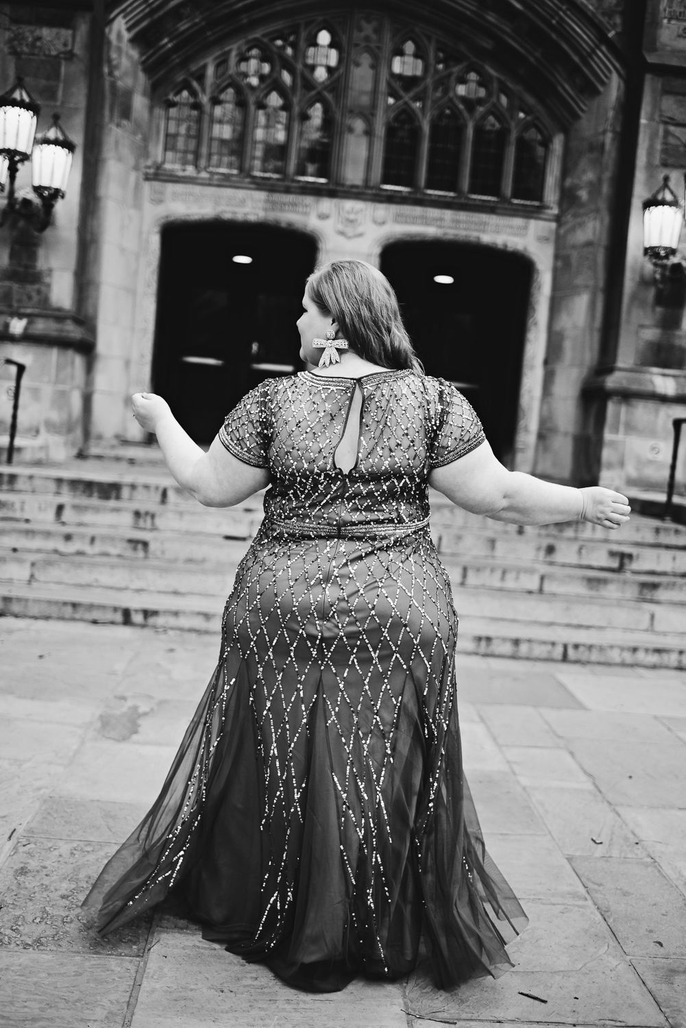 Plus Size Mother of the Bride Dress Review: my June pick from Adrianna Papell is this Cap Sleeve Beaded Gown in Lead. #adriannapapell #adriannapapelldress #motherofthebride #motherofthegroom #plussizegown #plussizebridesmaid #plussizewedding #annarborwedding #annarborbride