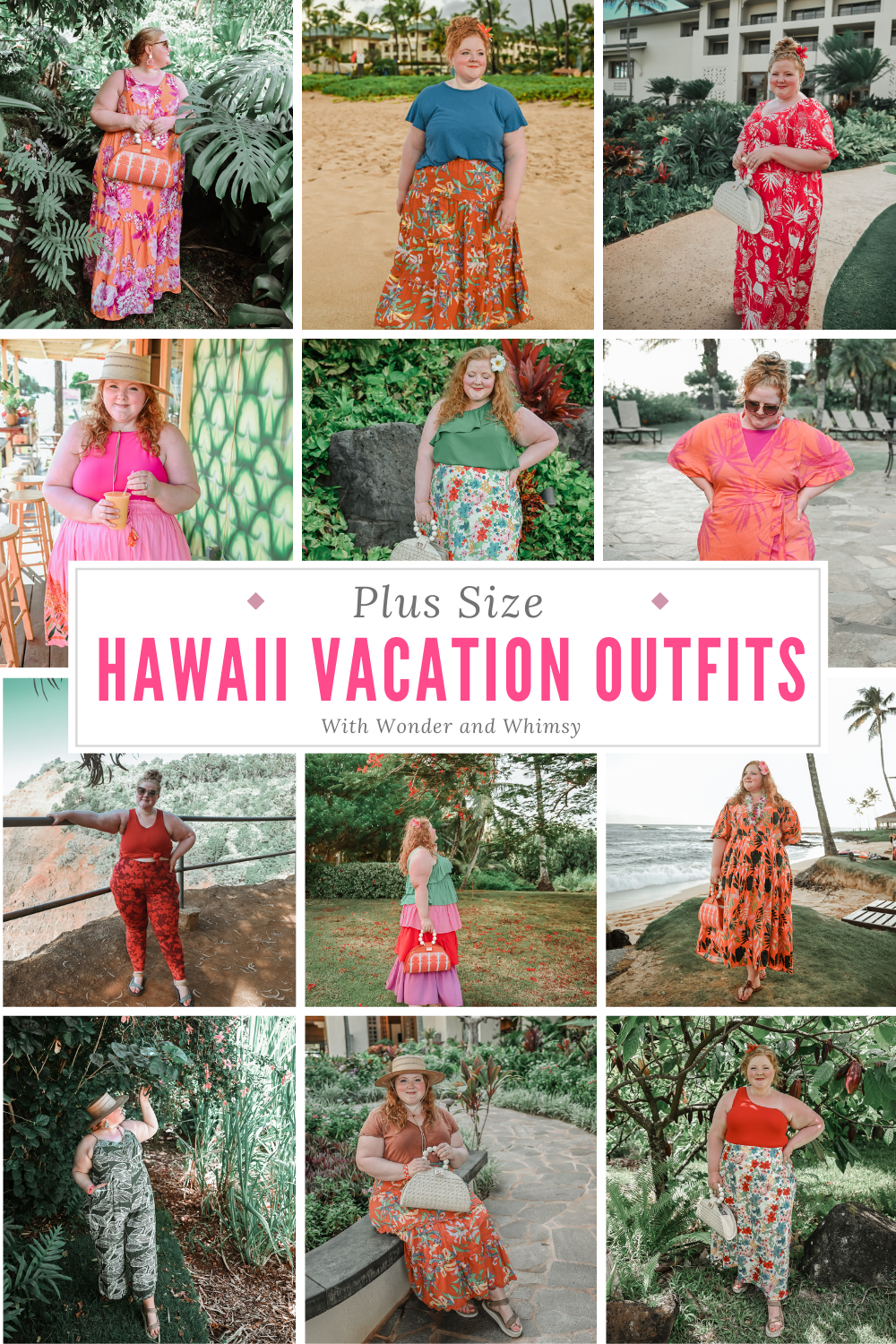 Plus Size Hawaii Vacation Outfits: a plus size travel and lifestyle blogger shares her tips on where to shop and what to wear to Kauai.