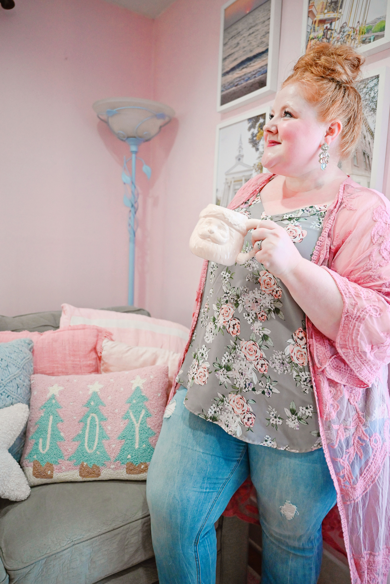 4 Pastel Holiday Looks from Chic Soul: shop party tops, holiday dresses, and Christmas sweaters for curvy girls at Chic Soul.