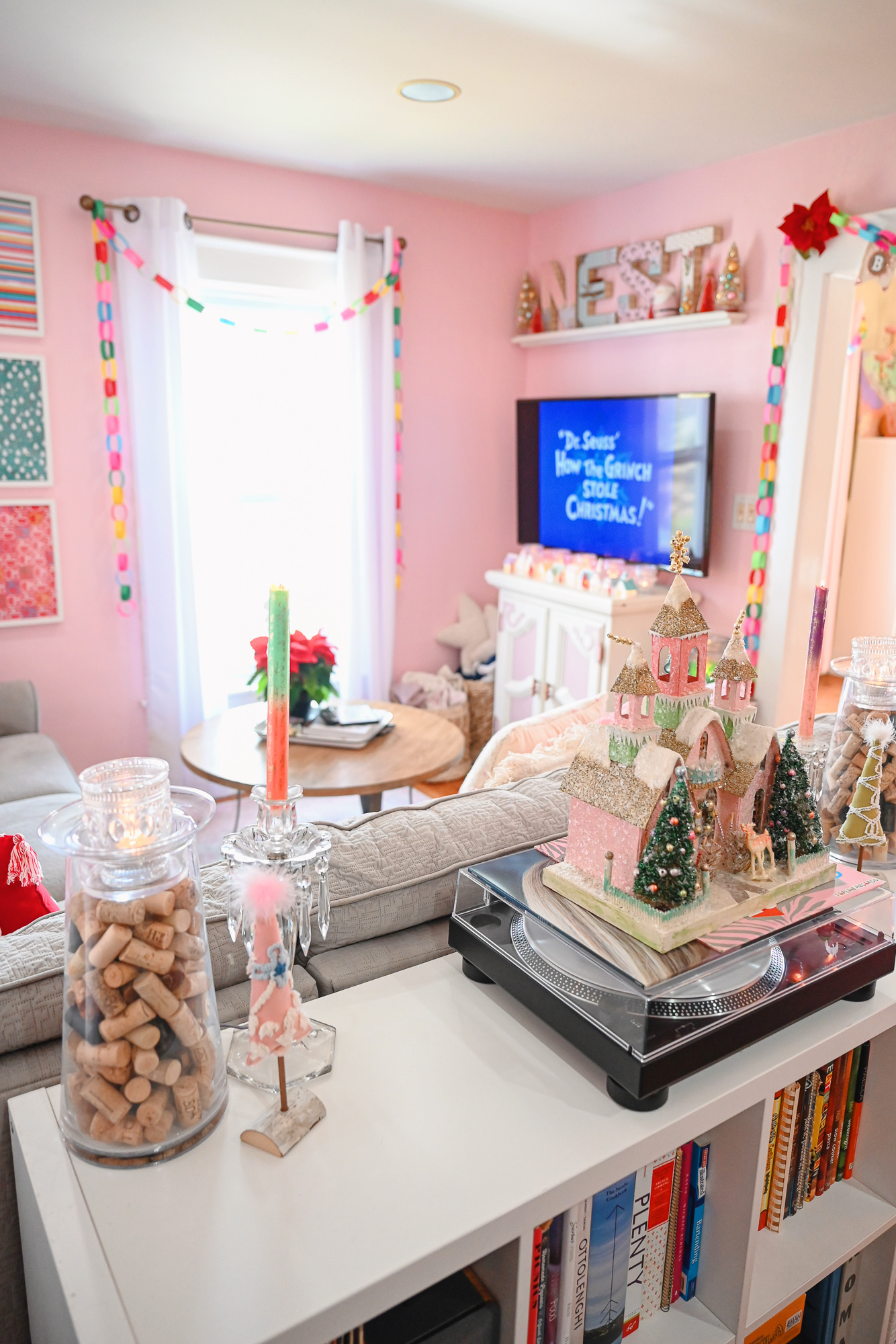 My WHOVILLE Holiday Home Tour: home decorating tips for a very merry Grinchmas, with ornaments and decor for you to shop.