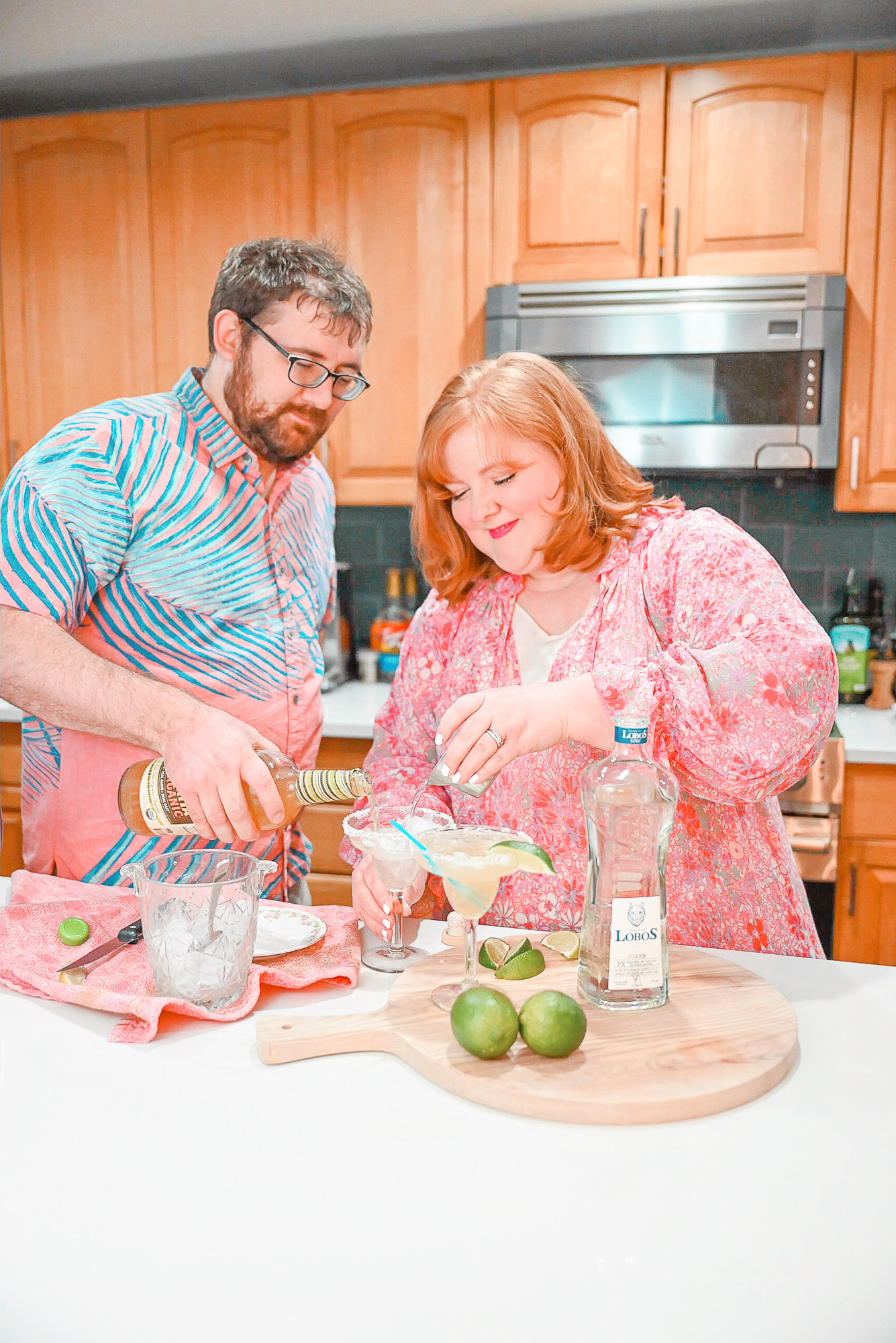 A Date Night In Idea: Lobos 1707 Joven Tequila Margaritas + Shrimp Tacos using fresh ingredients from Meijer.