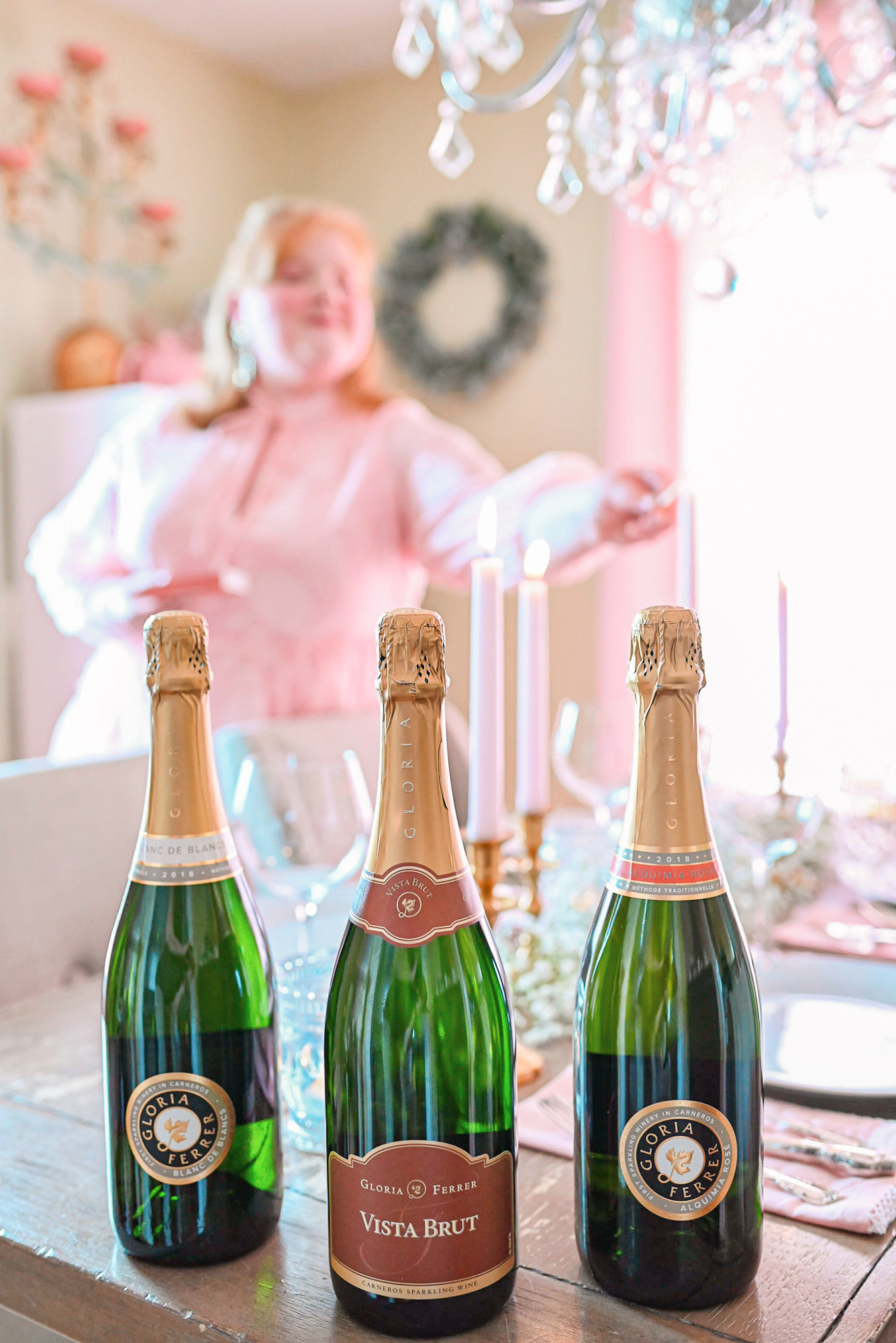 A Spring Brunch with Gloria Ferrer Sparkling Wines: featuring a spring trio of Vista Brut and 2018 Blanc de Blancs and Alquimia Brut Rose. 
