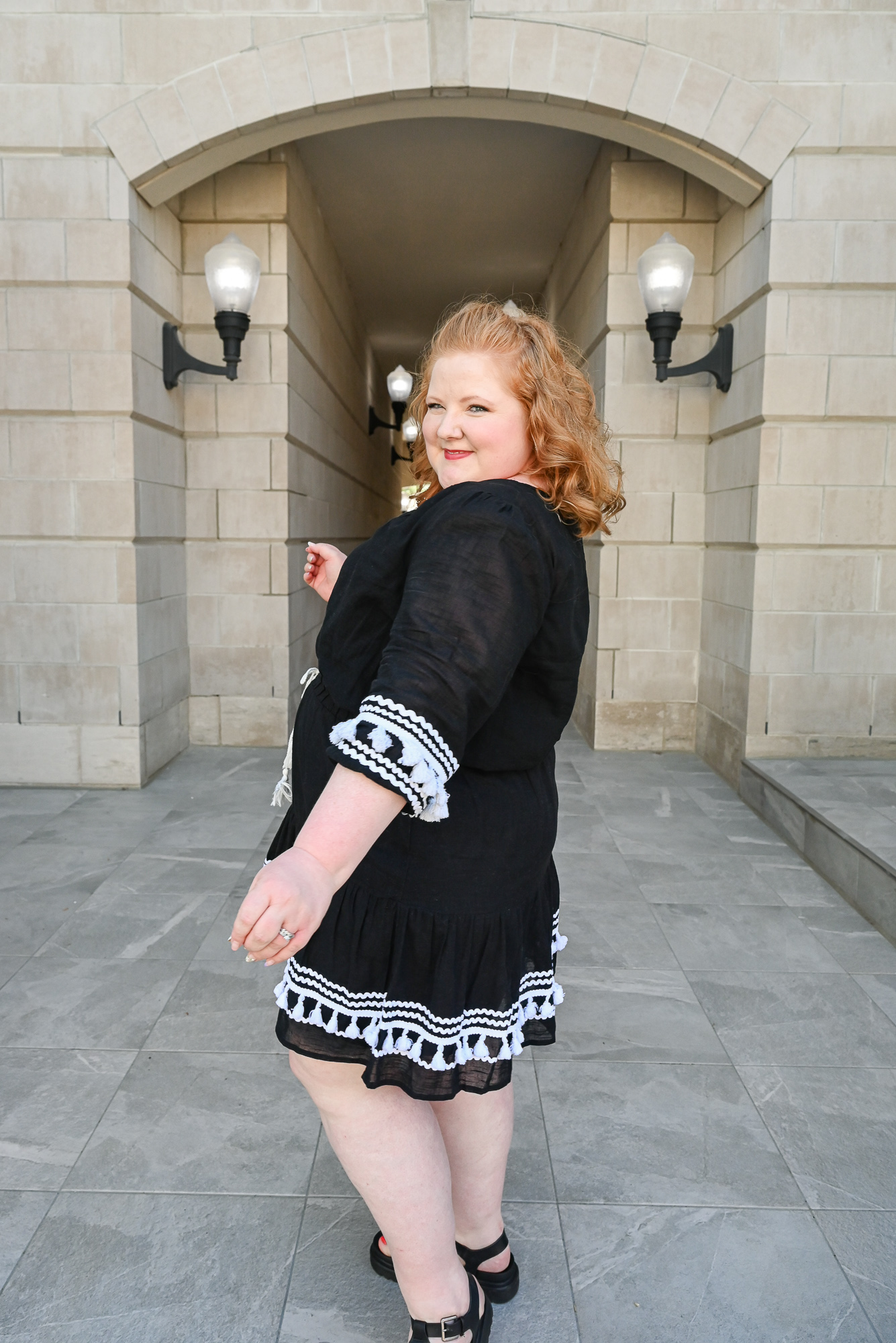 Black Summer Outfit Idea from Lane Bryant | You can wear black and still beat the heat this summer in this matching cotton set.