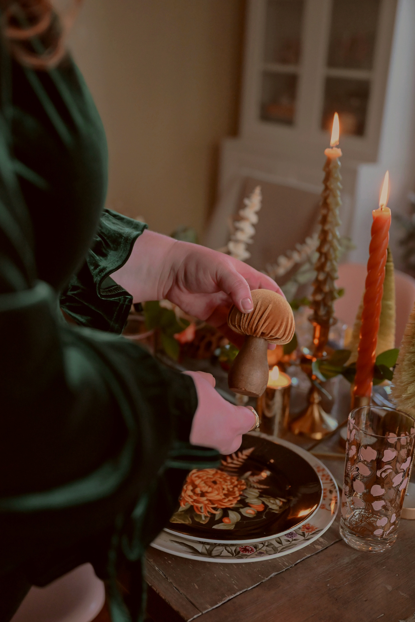 Woodland Fairytale Friendsgiving | Hosting and entertaining tips for creating a woodland fairytale menu, tablescape, and decor.