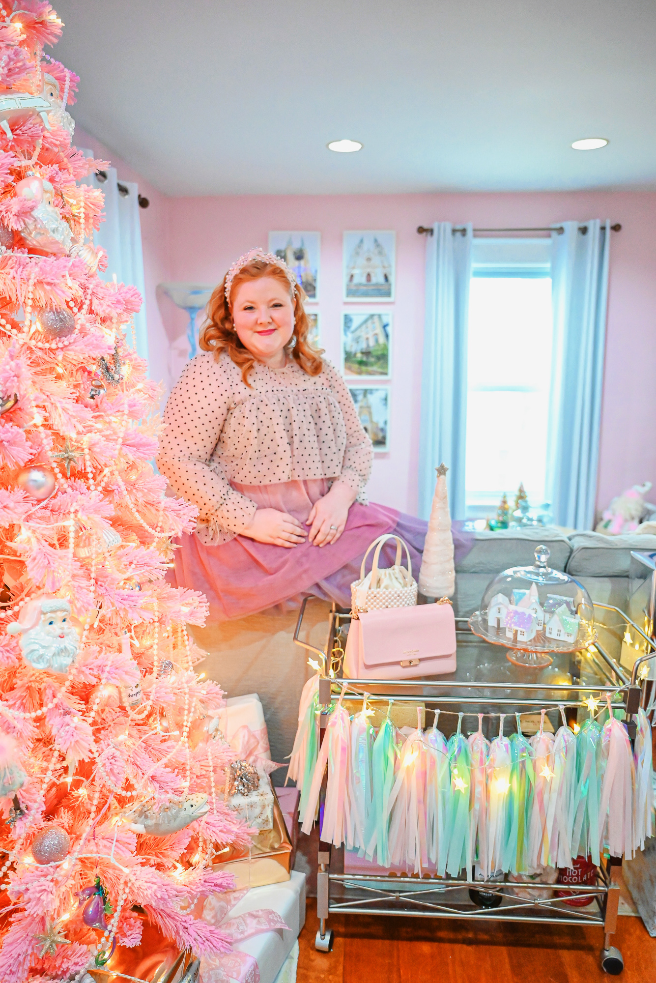 Our 2022 Pink Christmas Home Tour | Check out the best places to shop for pink Christmas decor for a pretty in pink holiday!