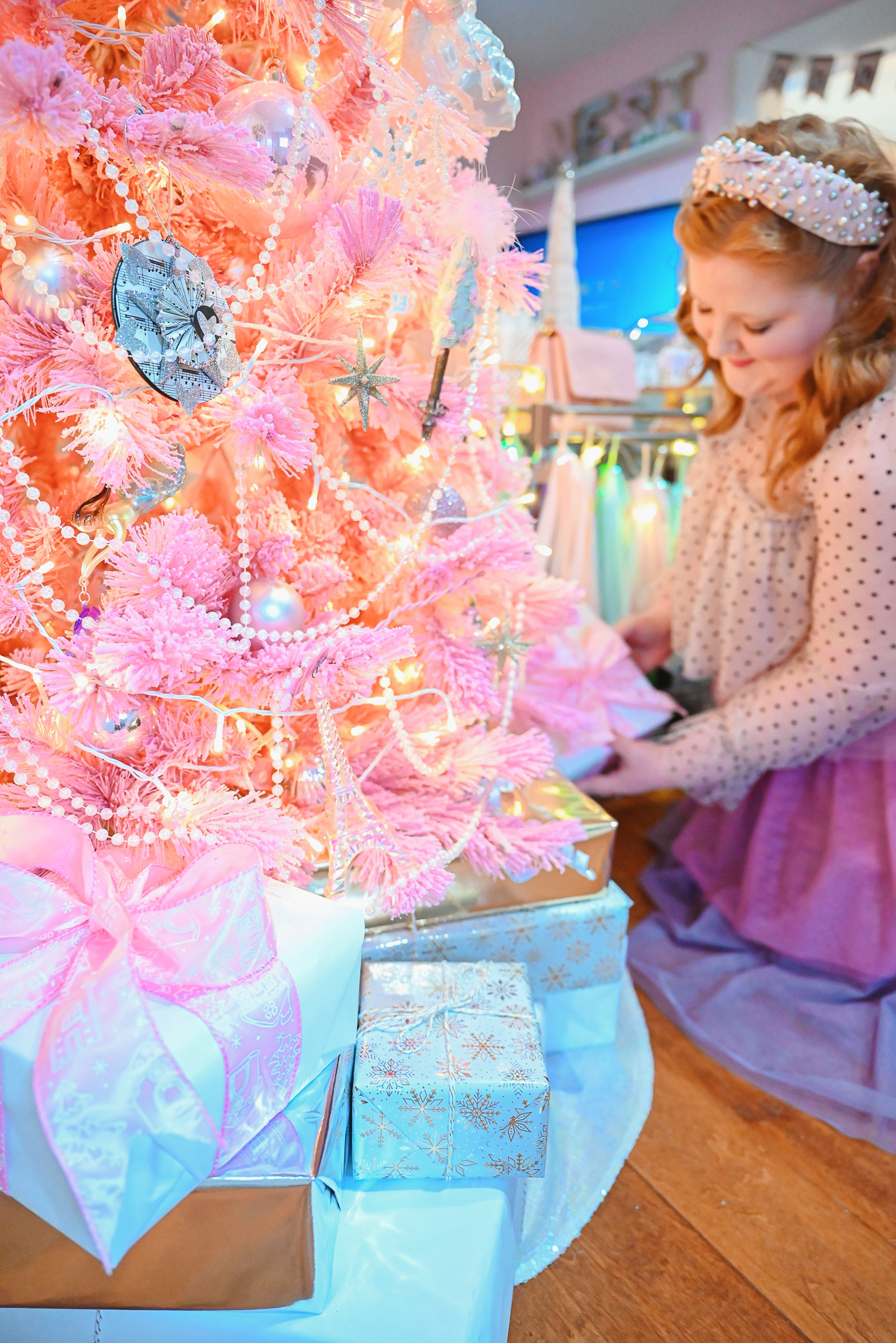Our 2022 Pink Christmas Home Tour | Check out the best places to shop for pink Christmas decor for a pretty in pink holiday!