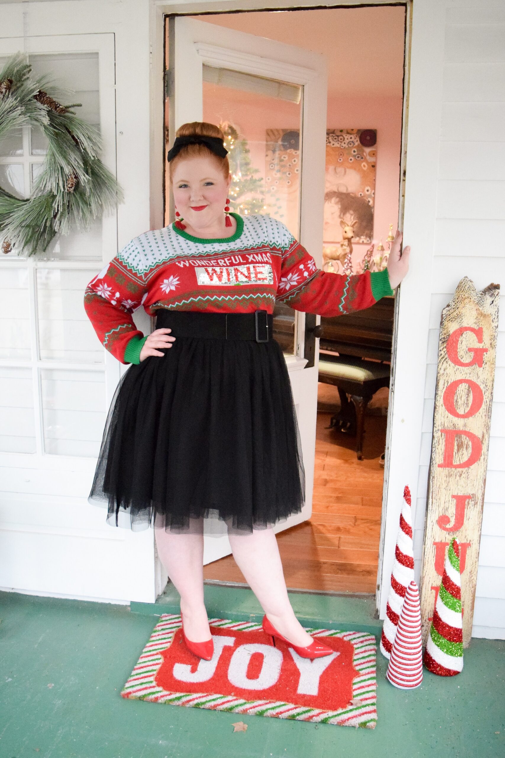 Classic Red and Green Christmas Outfit Ideas | Plus size holiday style inspiration from Lane Bryant, Unique Vintage, Torrid and Cato Fashions.
