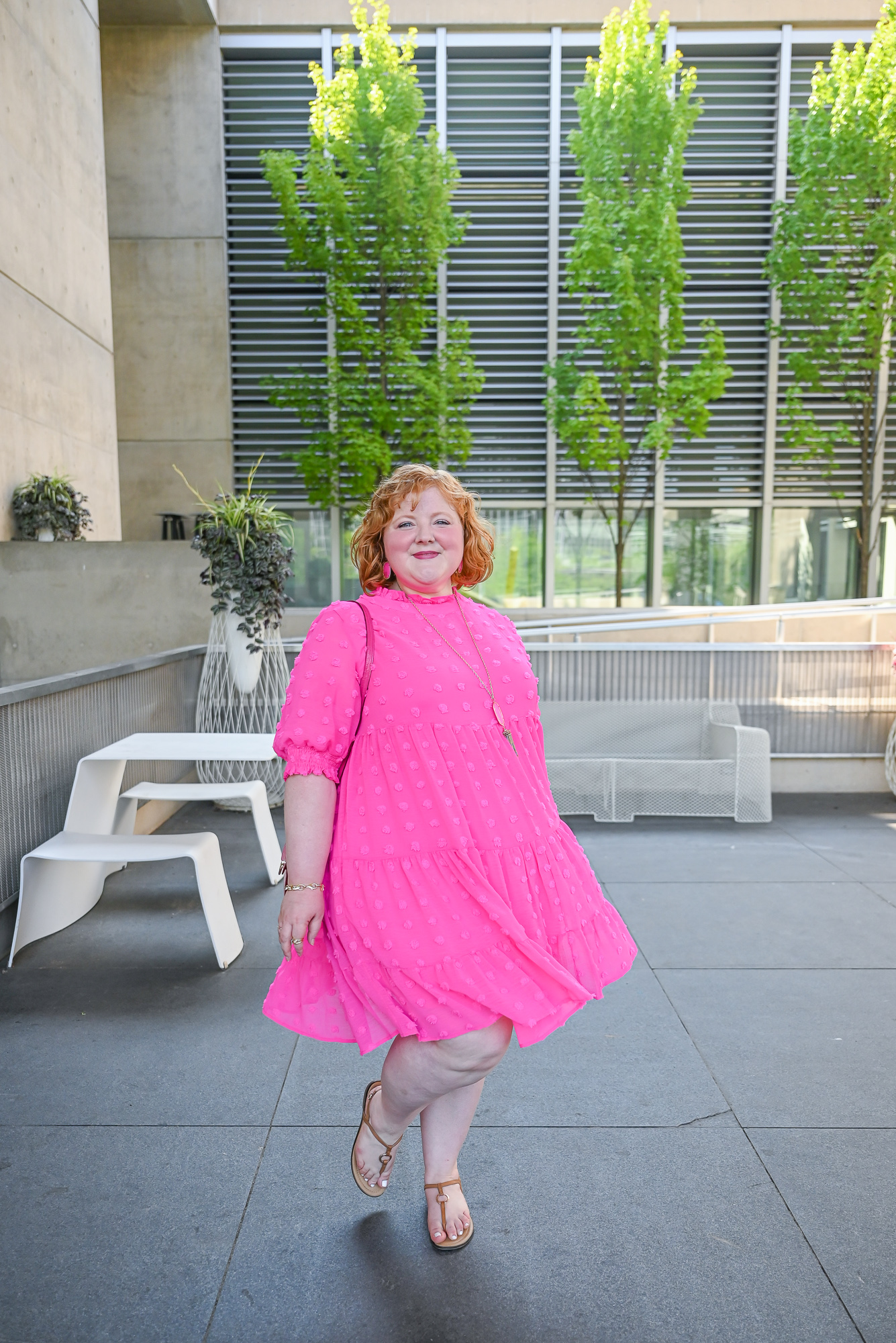 Pink Barbiecore Dress | Shop Chic Soul for plus size and mid size summer trends and Barbiecore dresses, matching sets, and jumpsuits.