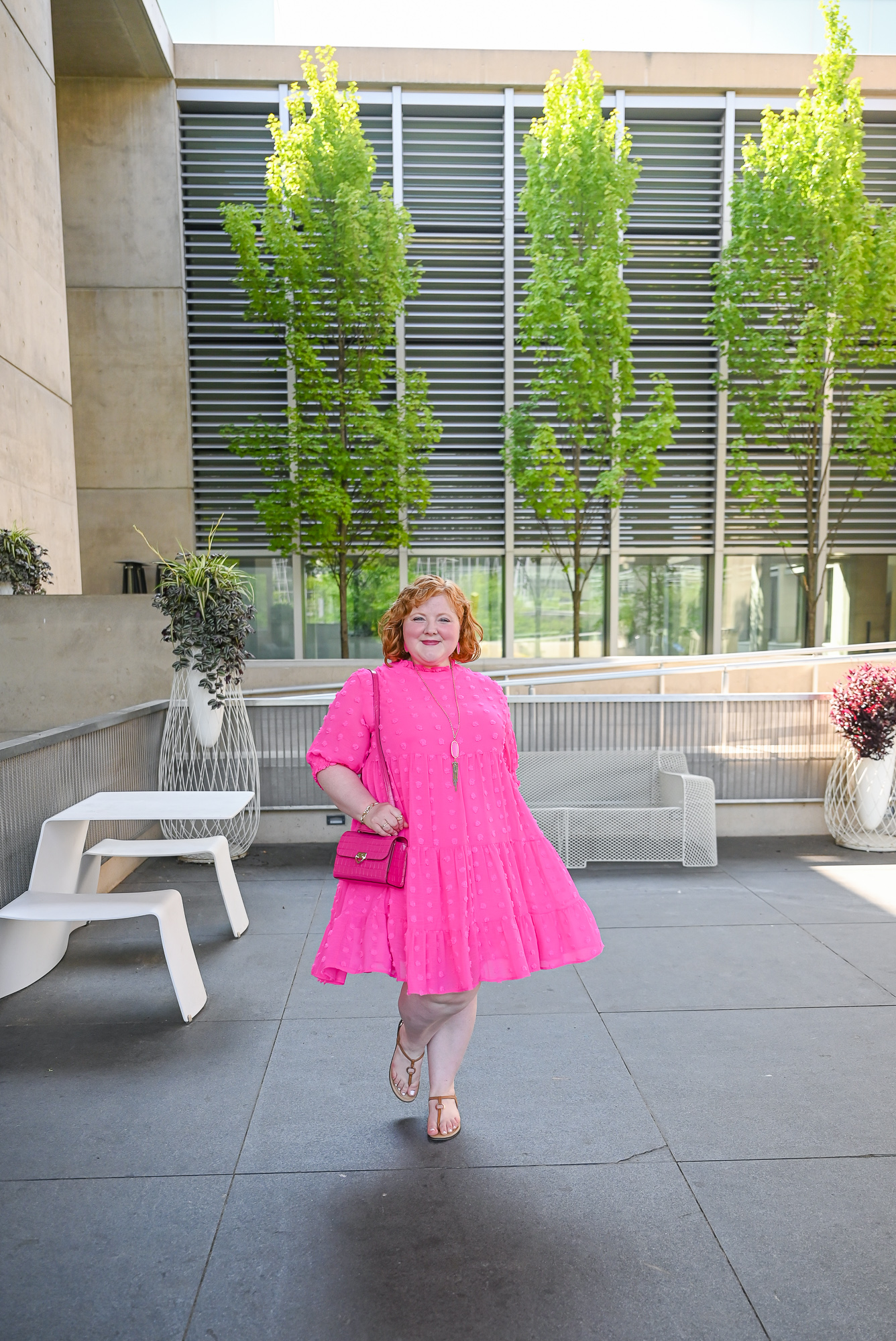 Pink Barbiecore Dress | Shop Chic Soul for plus size and mid size summer trends and Barbiecore dresses, matching sets, and jumpsuits.