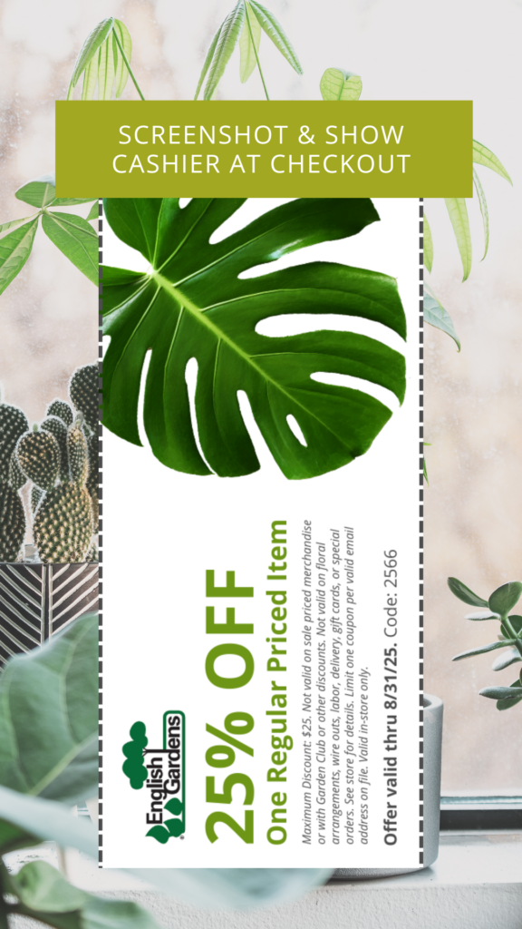 English Gardens Coupon Michigan